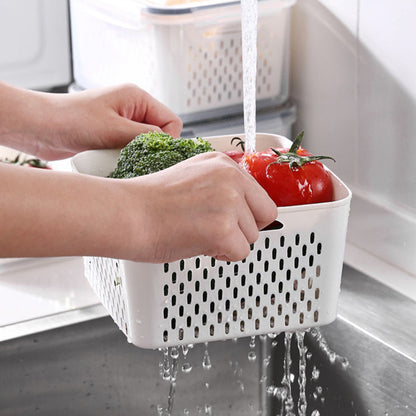 Fruit  & Vegetable Storage Containers for Fridge Produce with Lid