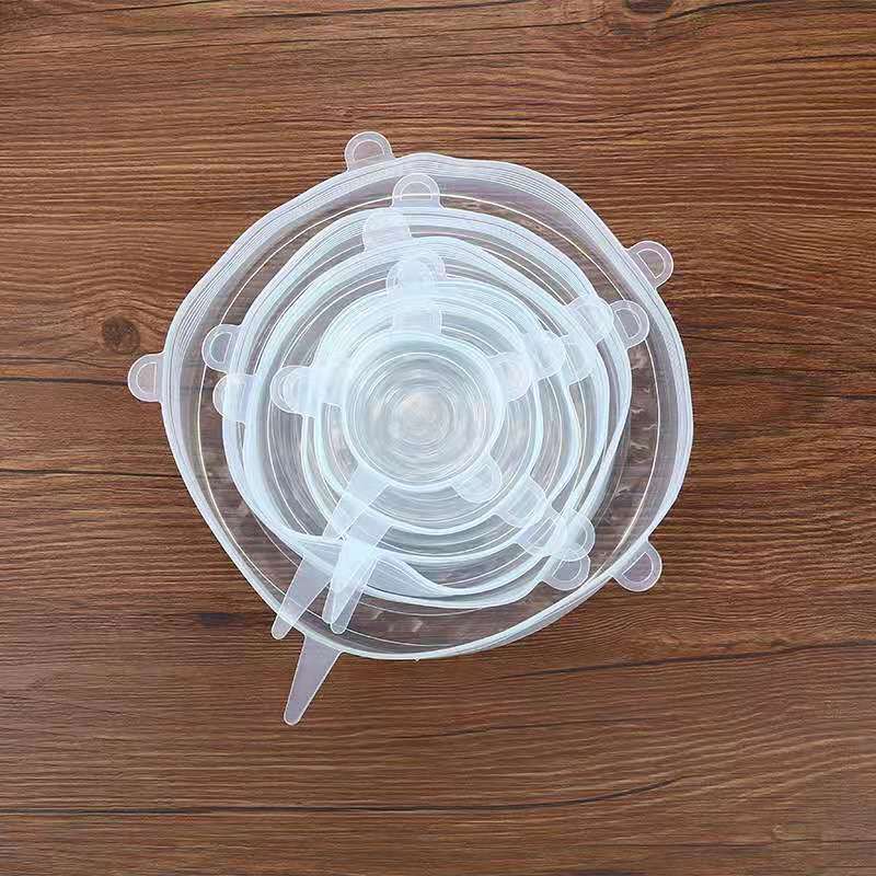 6Pcs Food Silicone Stretchy Lid Covers